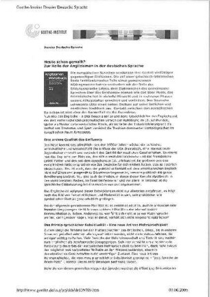 Heute schon gemailt? Zur Rolle der Anglizismen in der deutschen Sprache
