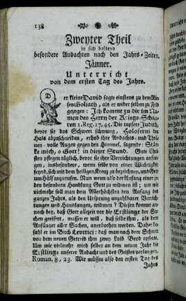 Zweyter Theil in sich haltend besondere Andachten nach den Jahrs-Zeiten