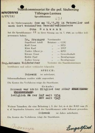 Schwenk, Otto