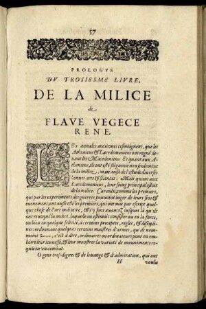 Du Trosieme Livre, De La Milice [...]