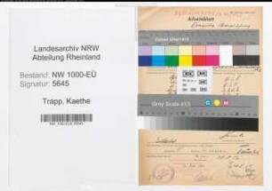 Entnazifizierung Kaethe Trapp, geb. 24.02.1890 ()