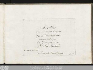 Arietta chi mi mostra chi m'addita per il Clavicembalo ricavata dall'Opera Le Gare generose : Racolta d'Arie No. 2