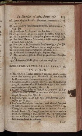 Scriptor. Veter. Graec. Et Latin – Grammatici Et Lexicorum Scriptores