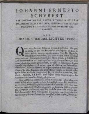 Johanni Ernesto Schubert ...