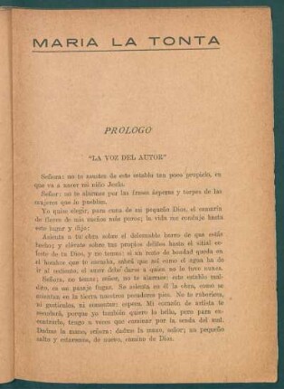 Prólogo : "La voz del autor"