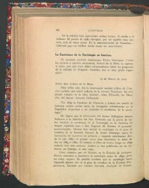 La enseñanza de la sociología en América