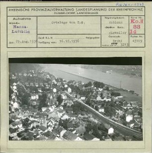 Brohl (Landkreis Ahrweiler, Gemeinde Bad Breisig), Gesamtansicht, Ortslage von Südosten