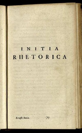 Initia Rhetorica.
