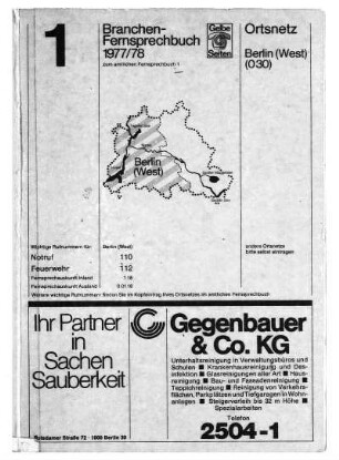 1977/1978: Amtliches Fernsprechbuch