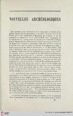 Nouvelles archéologiques