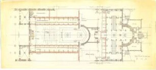 Döllgast, Hans; München; Basilika St. Bonifaz, Umplanung - Grundrisse
