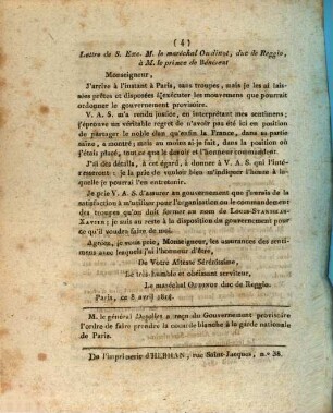 Extrait du Moniteur du Dimanche 10 Avril, Paris, le 9 avril. Actes du Gouvernement provisoire