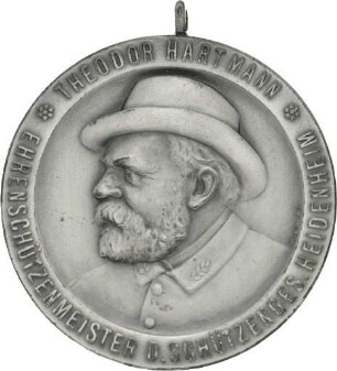 Schützenmedaille auf Theodor Hartmann aus dem Jahr 1909