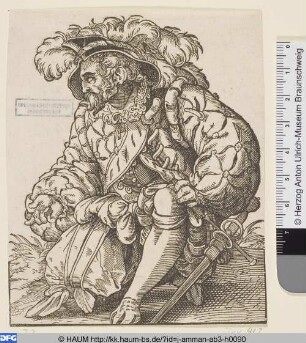 Kniender Landsknecht