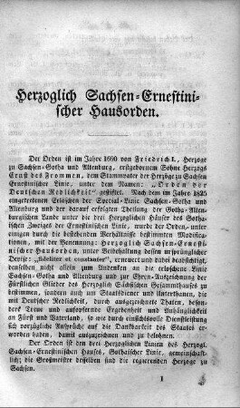 Herzoglich Sachsen-Ernestinischer Hausorden