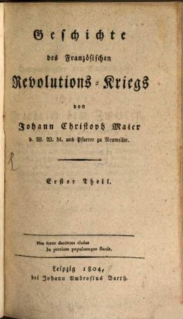 Geschichte des französischen Revolutions-Kriegs, 1