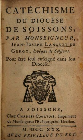 Catechisme du diocese de Soissons