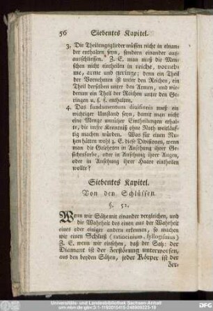 Siebentes Kapitel. Von den Schlüssen.