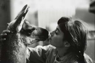 Kind mit Lama