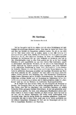 Die Saarfrage