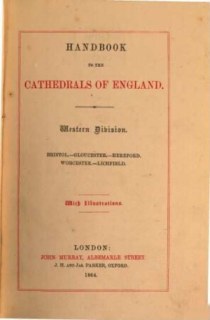 Handbook to the cathedrals of England : Southern division, 4