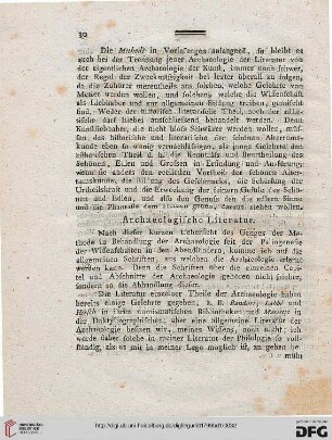 Archaeologische Literatur