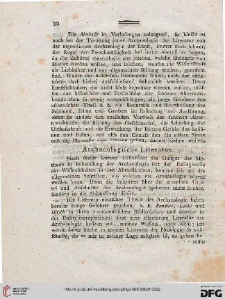 Archaeologische Literatur