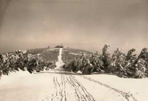 Erzgebirge. Blick zum Fichtelberg von Südwest