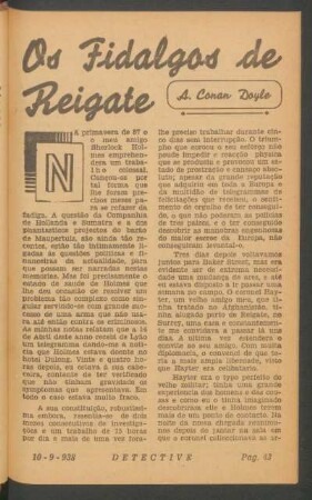 Os fidalgos de Reigate : [Novella completa]