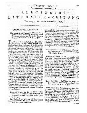 Warnung für Studierende in Absicht auf ihre Gesundheit. Prag, Leipzig: Widtmann 1787