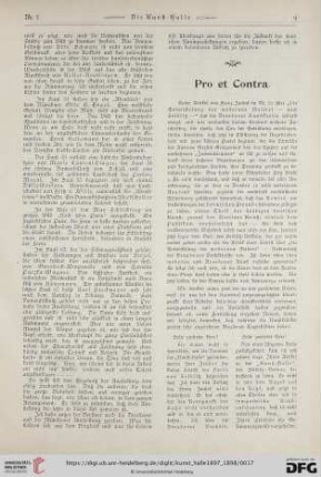 Pro et Contra