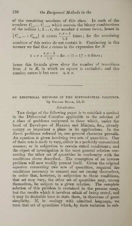 On reciprocal methods in the differential calculus.