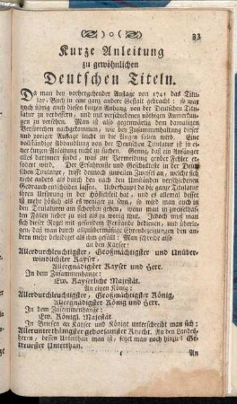 Kurze Anleitung zu gewöhnlichen Deutschen Titeln.