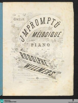 Impromptu mélodique : pour piano; op. 112