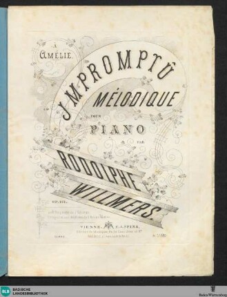 Impromptu mélodique : pour piano; op. 112