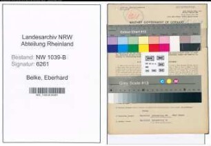 Entnazifizierung Eberhard Belke , geb. 03.08.1898 (Schmied)