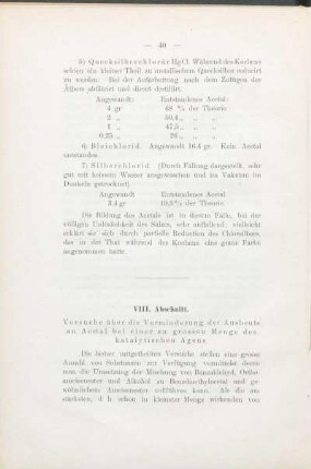 VIII. Abschnitt.