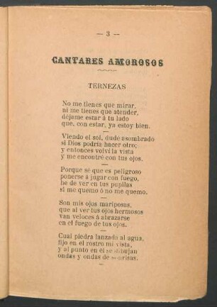 Cantares amorosos : Ternezas