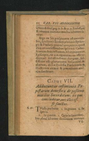 Caput VII. Adducuntur testimonia Papistarum domestica de pessimis moribus Sacerdotum ...
