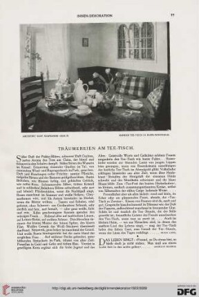 Träumereien am Tee-Tisch