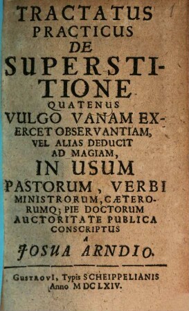 Tractatus practicus de superstitione