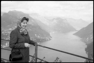 San Salvatore: Blick in den Ostteil des Luganer See, Vordergrund Spitzli