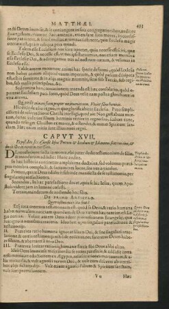 Caput XVII. Et post dies sex assumsit Iesus Petrum & Iacobum & Iohannem fratrem eius ...