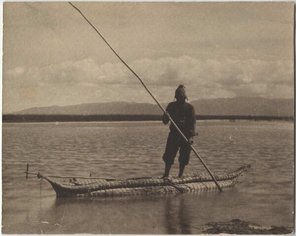 Balsa raft on Lake Titicaca