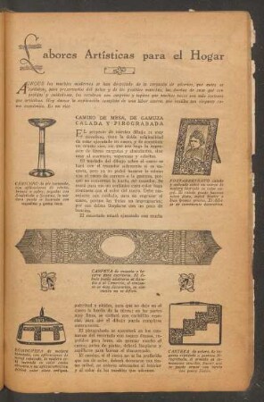 Labores artísticas para el hogar