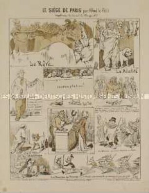 Le siège de Paris/ Supplément du Journal La Charge (1) - Karikatur auf die Belagerung von Paris