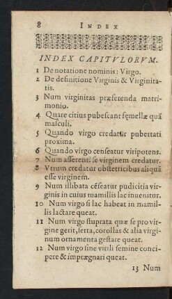 Index Capitulorum.