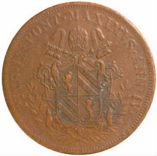 Münze, 5 Baiocchi, 1850