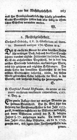 2. Rechtsgelahrheit.