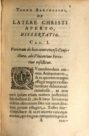 De latere Christi aperto Dissertatio
